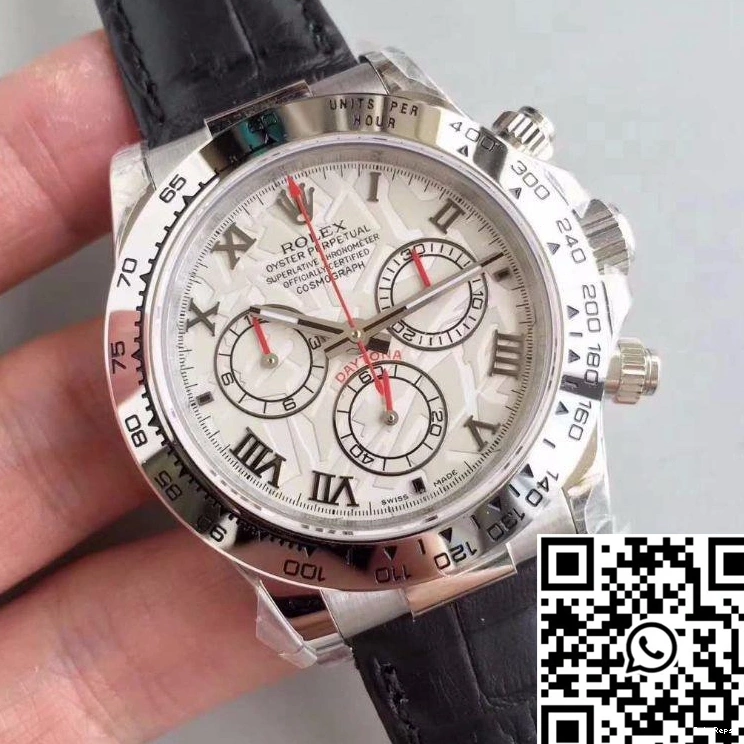 Strap Leather Cosmograph Black 116520 JH Factory Rolex Daytona 0831